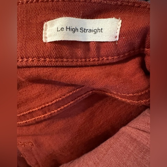 Frame Le High Straight Leg Fired Brick Jean Pant - Picture 6 of 10